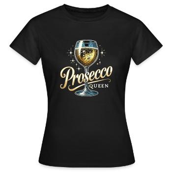 Prosecco Queen Sekt JGA - Women's T-Shirt - black - Front - AI Model Female 172 dark (172cm)
