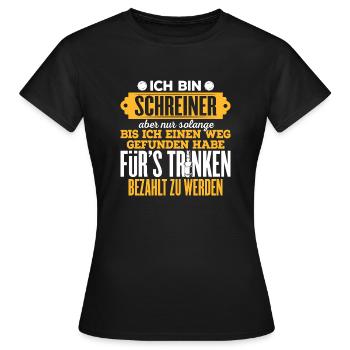 SCHREINER - Frauen T-Shirt - Schwarz - Vorne - AI Model Female 172 dark (172cm)