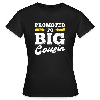 Promu au grand cousin - T-shirt Femme - noir - Devant - AI Model Female 172 dark (172cm)