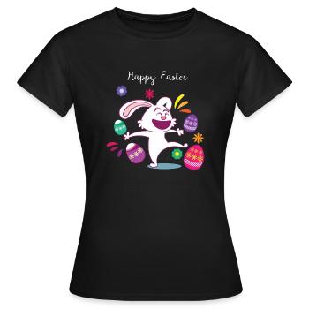 Happy Easter - Women's T-Shirt - black - Front - AI Model Female 172 dark (172cm)