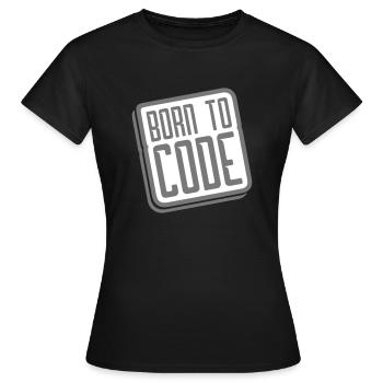 né à code - T-shirt Femme - noir - Devant - AI Model Female 172 dark (172cm)