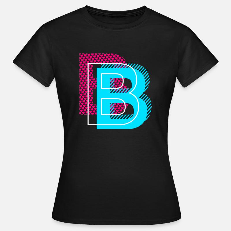 Anfangsbuchstabe B - Frauen T-Shirt - Schwarz