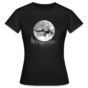 stunt moon - moto cascade lune - T-shirt Femme - noir - Devant - AI Model Female 172 dark (172cm)