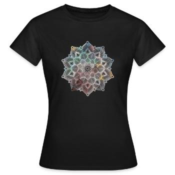 Mandala - T-shirt Femme - noir - Devant - AI Model Female 172 dark (172cm)