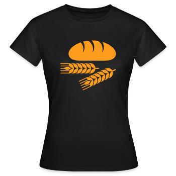Brot und Weizen - Frauen T-Shirt - Schwarz - Vorne - AI Model Female 172 dark (172cm)