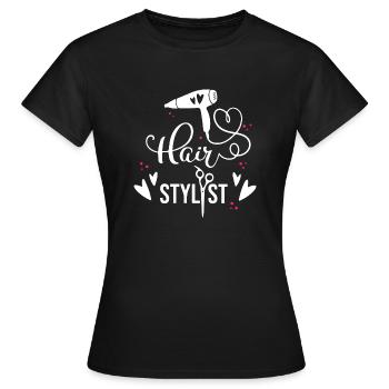 Hair stylist - Frauen T-Shirt - Schwarz - Vorne - AI Model Female 172 dark (172cm)