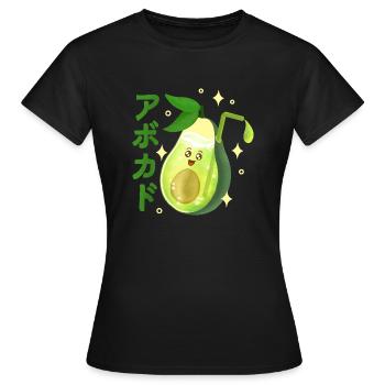 Kawaii Avocado Juice - Women's T-Shirt - black - Front - AI Model Female 172 dark (172cm)