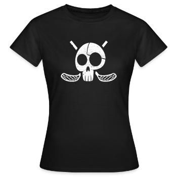 Unihockey Spieler Floorball Unihockey Spiel - Frauen T-Shirt - Schwarz - Vorne - AI Model Female 172 dark (172cm)