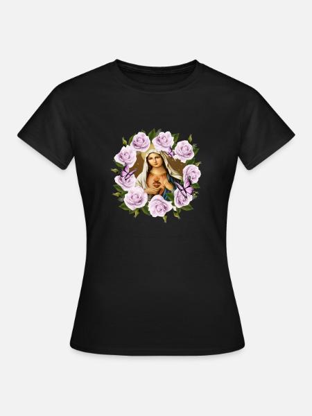 Sainte Marie-Vierge-sainte-mère-jésus - T-shirt Femme - noir