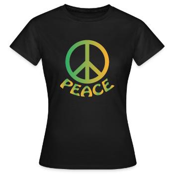Paix - T-shirt Femme - noir - Devant - AI Model Female 172 dark (172cm)