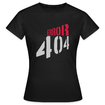 Meldung Error 404 Netzwerk - Frauen T-Shirt - Schwarz - Vorne - AI Model Female 172 dark (172cm)