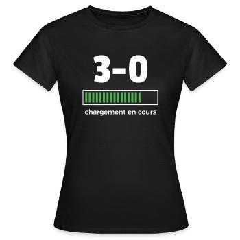 3 zéro - T-shirt Femme - noir - Devant - AI Model Female 172 dark (172cm)