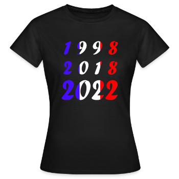 Nationalmannschaft Frankreich Fußball Weltmeister - Frauen T-Shirt - Schwarz - Vorne - AI Model Female 172 dark (172cm)