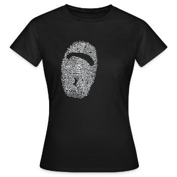 Paragliding Fallschirmsport Fingerabdruck - Frauen T-Shirt - Schwarz - Vorne - AI Model Female 172 dark (172cm)