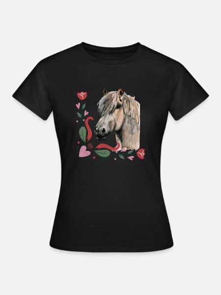 Pferde - Frauen T-Shirt - Schwarz