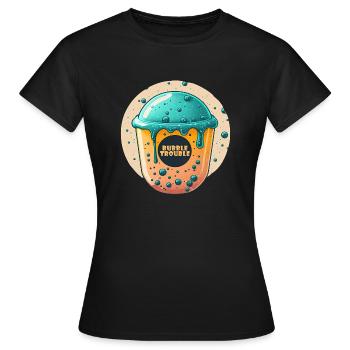 Bubble Trouble Bubble Tea - T-shirt Femme - noir - Devant - AI Model Female 172 dark (172cm)