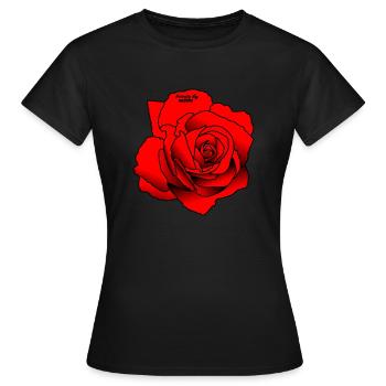 Rose rouge - T-shirt Femme - noir - Devant - AI Model Female 172 dark (172cm)