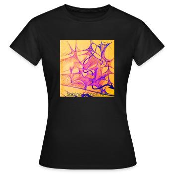 Sabino Lemon ART Teas - Women's T-Shirt - black - Front - AI Model Female 172 dark (172cm)