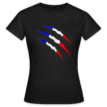 krallen frankreich - Frauen T-Shirt - Schwarz - Vorne - AI Model Female 172 dark (172cm)