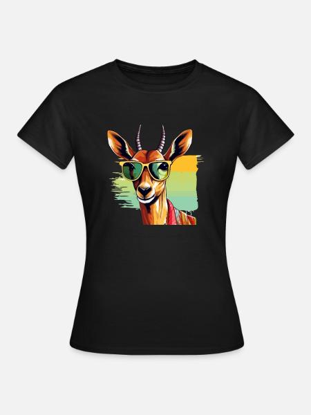 Mokka die Antilope - Frauen T-Shirt - Schwarz