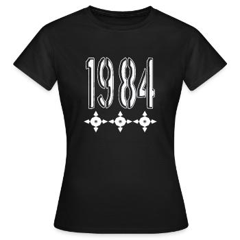 1984 caméra de surveillance complot filmé - T-shirt Femme - noir - Devant - AI Model Female 172 dark (172cm)