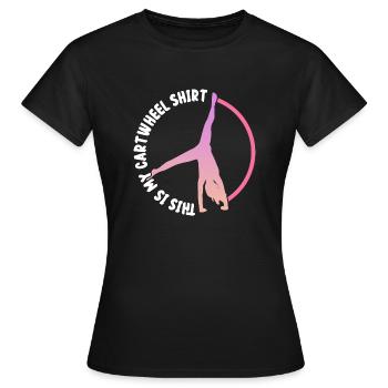 C’est mon motif de roue de charrette - T-shirt Femme - noir - Devant - AI Model Female 172 dark (172cm)