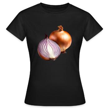 Fraîcheur de l’oignon rouge - T-shirt Femme - noir - Devant - AI Model Female 172 dark (172cm)