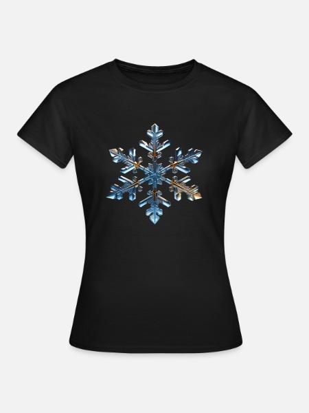 Schneeflocke - Frauen T-Shirt - Schwarz