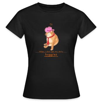 Brauche Umarmungen! - Frauen T-Shirt - Schwarz - Vorne - AI Model Female 172 dark (172cm)