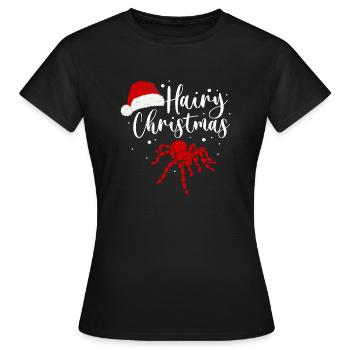 Hairy Christmas - Arachnid Lover Christmas - Frauen T-Shirt - Schwarz - Vorne - AI Model Female 172 dark (172cm)