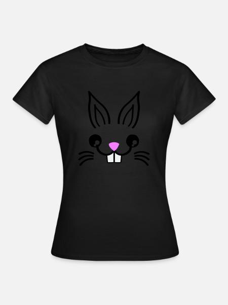 hase rabbit - Frauen T-Shirt - Schwarz