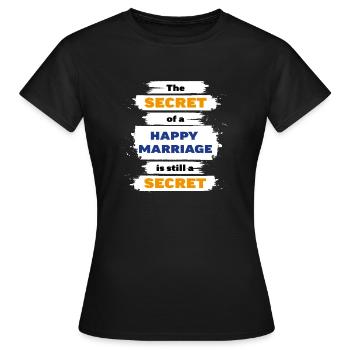 The Secret of Marriage - Women's T-Shirt - black - Front - AI Model Female 172 dark (172cm)