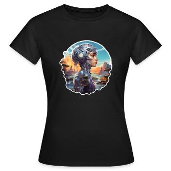 Science-fiction Fantasy - T-shirt Femme - noir - Devant - AI Model Female 172 dark (172cm)