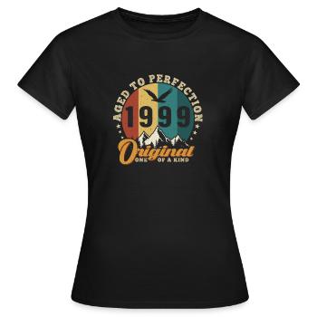 Les légendes sont nées en 1999 Vintage - T-shirt Femme - noir - Devant - AI Model Female 172 dark (172cm)