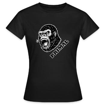 Angry Gorilla - PRIMAL Design - Women's T-Shirt - black - Front - AI Model Female 172 dark (172cm)