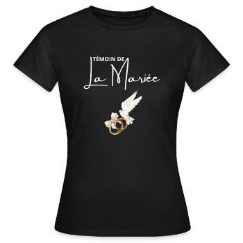 Témoin de La mariée - T-shirt Femme - noir - Devant - AI Model Female 172 dark (172cm)