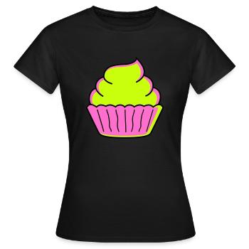Cupcake - T-shirt Femme - noir - Devant - AI Model Female 172 dark (172cm)