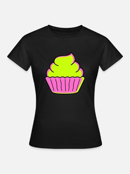 cupcake - Frauen T-Shirt - Schwarz