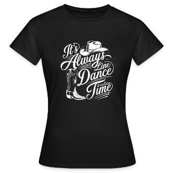 Danse en ligne Temps Temps pour danser Danse en ligne - T-shirt Femme - noir - Devant - AI Model Female 172 dark (172cm)