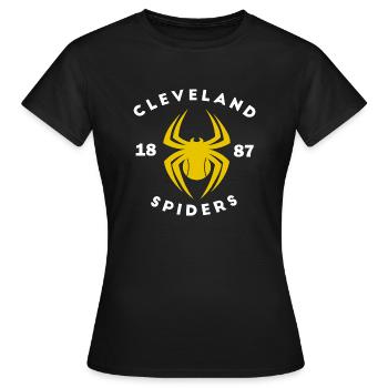 Vintage Cleveland Spiders Baseball - T-shirt Femme - noir - Devant - AI Model Female 172 dark (172cm)