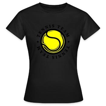 Tennis Team Sports - Women's T-Shirt - black - Front - AI Model Female 172 dark (172cm)