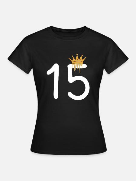 15 - Frauen T-Shirt - Schwarz