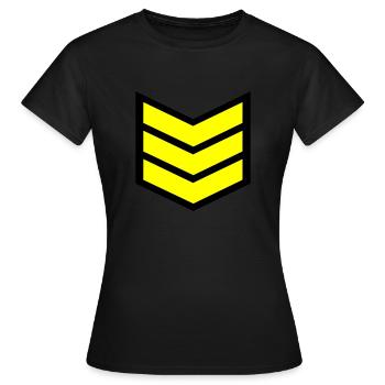 Sergeant's stripes - Women's T-Shirt - black - Front - AI Model Female 172 dark (172cm)