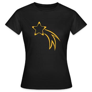 STERNSCHNUPPE - Frauen T-Shirt - Schwarz - Vorne - AI Model Female 172 dark (172cm)