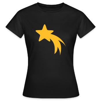 STERNSCHNUPPE - Frauen T-Shirt - Schwarz - Vorne - AI Model Female 172 dark (172cm)