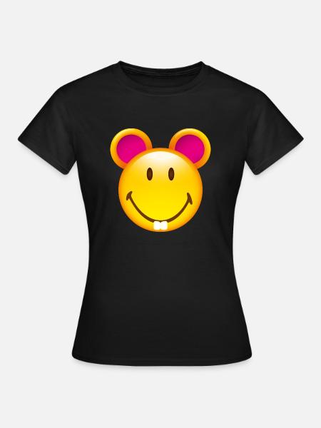 Smiley Mouse - Frauen T-Shirt - Schwarz