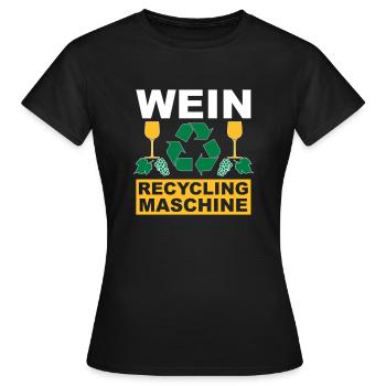Wein - Frauen T-Shirt - Schwarz - Vorne - AI Model Female 172 dark (172cm)