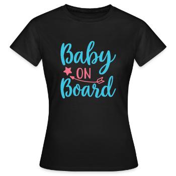 Baby On Board 2021 - Frauen T-Shirt - Schwarz - Vorne - AI Model Female 172 dark (172cm)