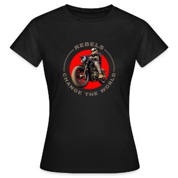 Rebellen verändern die Welt - Frauen T-Shirt - Schwarz - Vorne - AI Model Female 172 dark (172cm)
