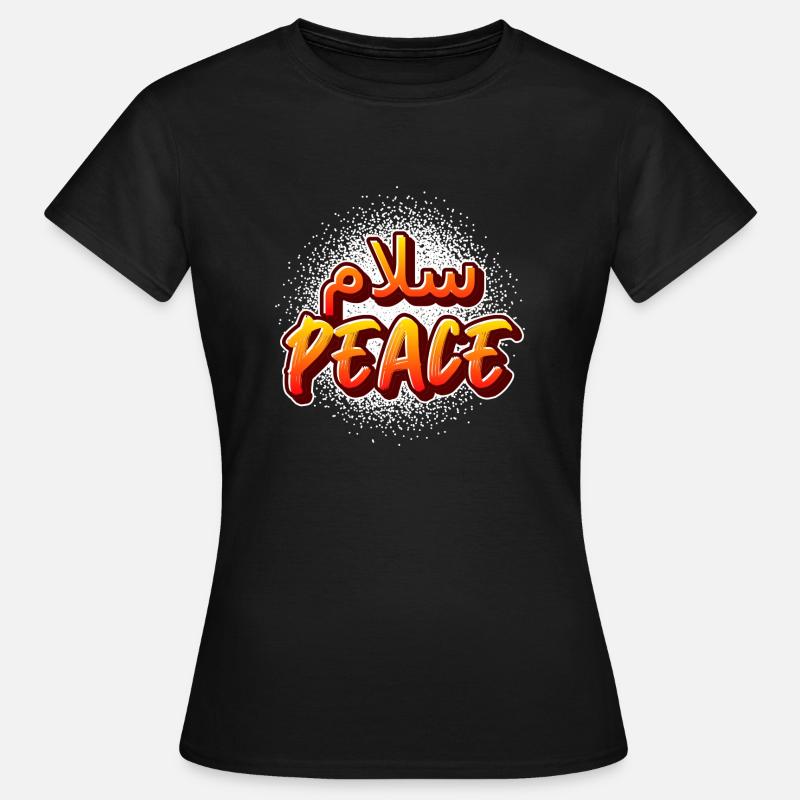 Salaam Peace Arabic Graffiti - Women's T-Shirt - black